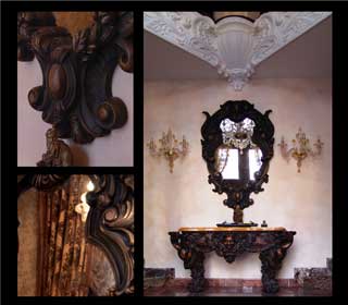 Консоль и рама в классическом стиле Материал: Дерево орех, патина, зеркало. Автор: Татьяна Комарчук