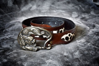 Барс Материал: Бронза Патина Натуральная кожа. Автор: Татьяна Комарчук