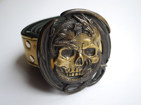 Череп с Драконом Материал: Бронза Патина Натуральная кожа. Автор: Татьяна Комарчук 