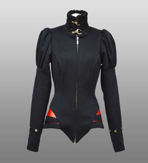 Жакет Материал: Драп, каракуль, фурнитура. Дизайнер: Татьяна Комарчук