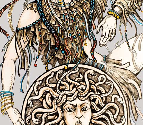 Рисунок сценического костюма Шаман. Художник: Татьяна Комарчук