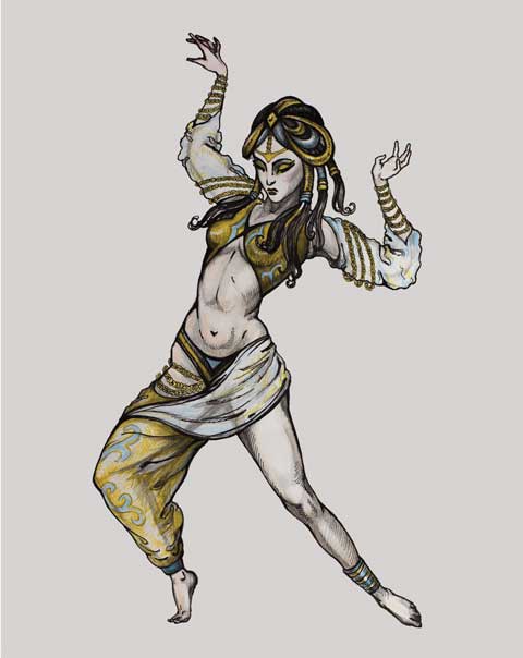 Костюм для балета театральной постановки Руслан и Людмила. Художник: Татьяна Комарчук