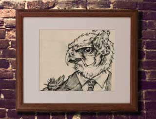 Важная Птица  Туш, перо. Автор: Никита Фёклин