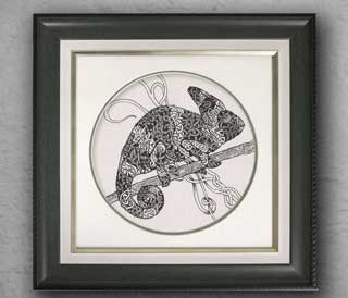 Хамелион Туш, перо. Автор: Никита Фёклин