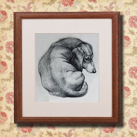 Толстулина Такса Угльный карандаш. Автор: Татьяна Комарчук