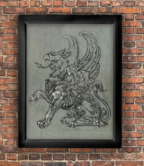 Гриффон Туш, пастельный карандаш. Автор: Никита Фёклин