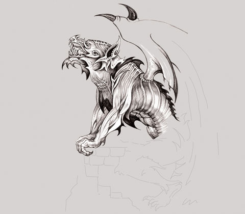 Монстеp Туш, перо. Автор: Татьяна Комарчук