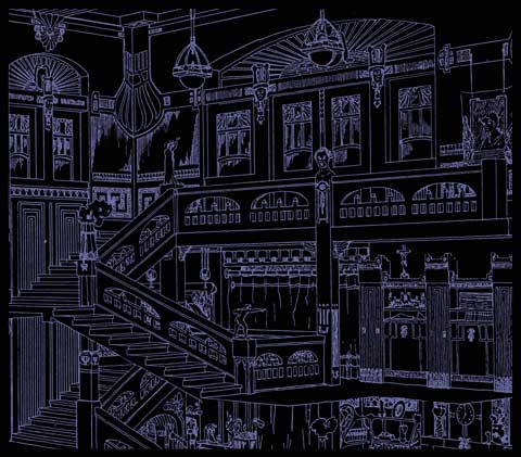 Интерьер Туш, перо. Автор: Татьяна Комарчук