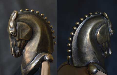 Ручка на передней луке Голова Коня Материал: бронза, патина Автор: Татьяна Комарчук