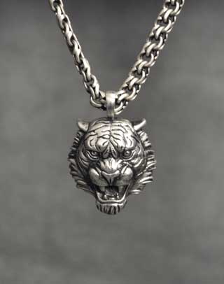 Амулет Лик Тигра Подвеска Голова Тигра Материал: Серебро. Автор: Татьяна Комарчук
