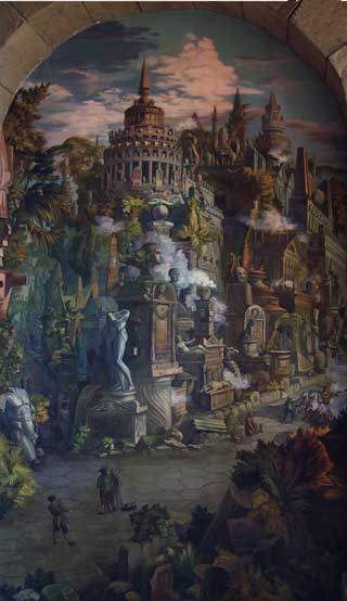 Цветная копия гравюры Аппиева дорога. Автор: Пиранези, Джованни Баттиста Художники: Татьяна Комарчук, Ольга Бутко