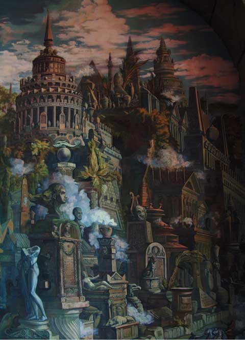 Цветная копия гравюры Аппиева дорога. Автор: Пиранези, Джованни Баттиста Художники: Татьяна Комарчук, Ольга Бутко