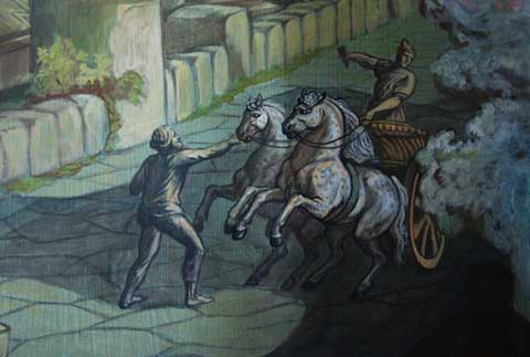 Цветная копия гравюры Аппиева дорога. Автор: Пиранези, Джованни Баттиста Художники: Татьяна Комарчук, Ольга Бутко