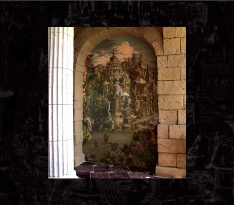 Цветная копия гравюры Аппиева дорога. Автор: Пиранези, Джованни Баттиста Художники: Татьяна Комарчук, Ольга Бутко