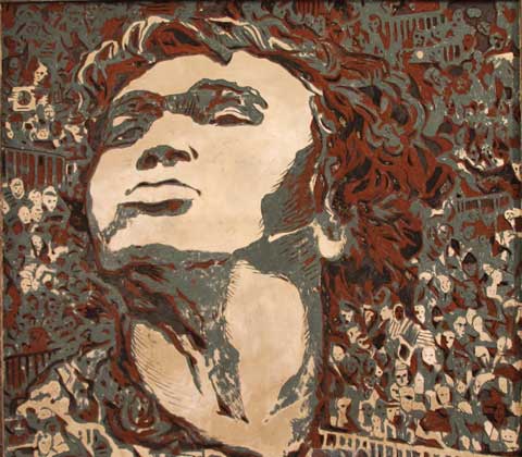 Цой Техника: Сграфито. Автор: Андрей Ананьев