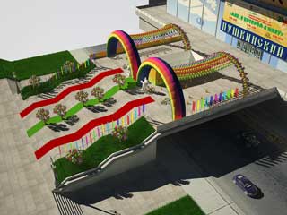 Кинотеатр Россия Пушкинская площадь 3-D Макет