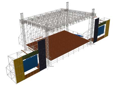 3-d макет сценических декораций