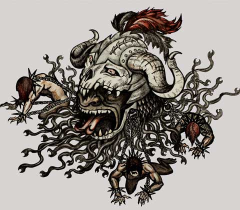 Рисунок реквизита и сценических костюмов для циркового номера полет. Художник: Татьяна Комарчук