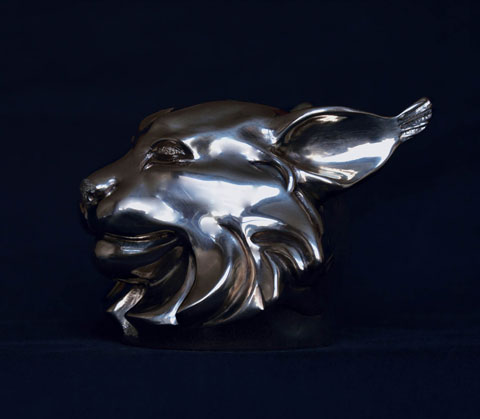 Скульптура: Рысь. Набор из 6-ти Рюмок Животные России. Материал: Бронза, позолота Автор: Татьяна Комарчук