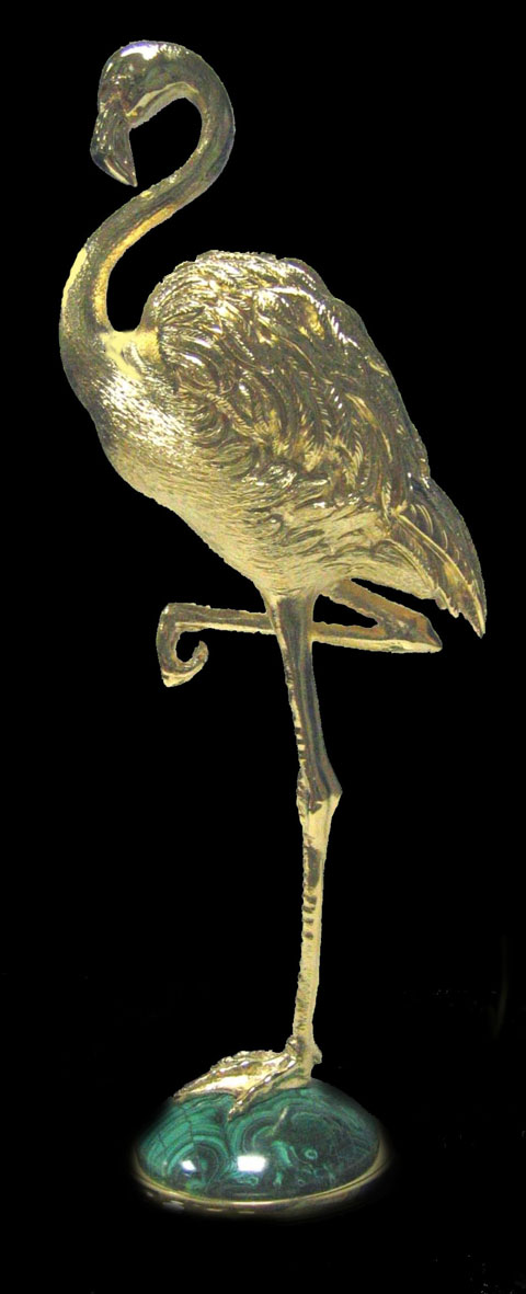 Скульптура: Фламинго. Материал: бронза, патина Автор: Татьяна Комарчук