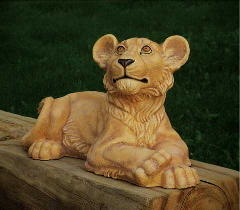 Скульптура: Львенок Симба. Материал: Шамот, патина Автор: Татьяна Комарчук