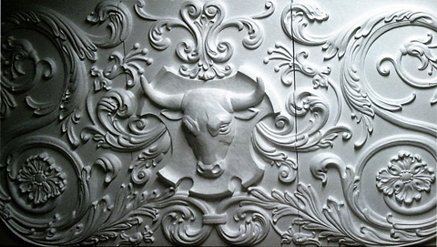 Рельеф: Голова быка (Фриз ) Материал: фибробетон. Автор: Татьяна Комарчук