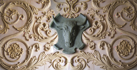 Рельеф: Голова быка (Фриз ) Материал: фибробетон. Автор: Татьяна Комарчук