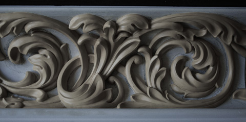 Рельеф: Растительный орнамент Материал: пластилин. Автор: Татьяна Комарчук