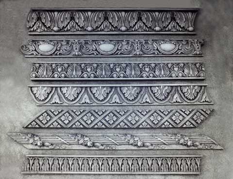 Элементы декора орнаментальные вставки Материал, Гипс, тонировка. Скульптор: Татьяна Комарчук