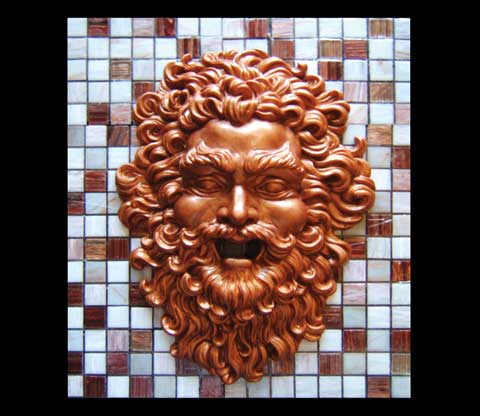 Маскарон Материал: Акрил, патина. Скульптор: Татьяна Комарчук