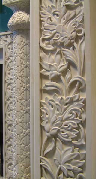 Элементы камина Материал: Литьевой камень. Скульптор: Татьяна Комарчук