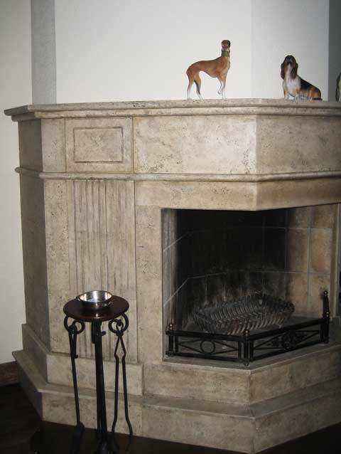 Камин Материал: литьевой камень, патина