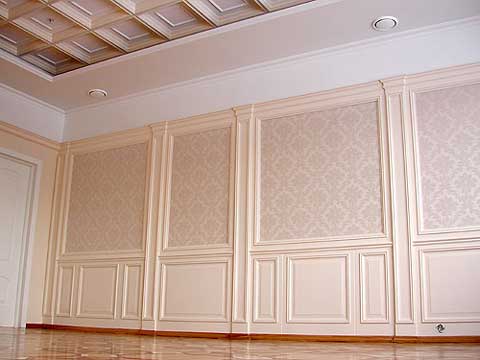 Стеновые панели, кессоны Материал: Дерево, гипс Скульптор: Татьяна Комарчук