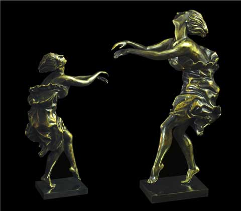 Серия скульптур Танец. (Айседора Дункан) Материал: бронза, патина Автор: Татьяна Комарчук