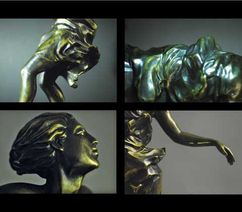 Серия скульптур Танец. (Айседора Дункан) Материал: бронза, патина Автор: Татьяна Комарчук