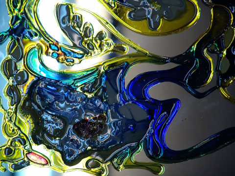 Витраж: Абстракция Техника: Фьюзинг Материал: Стекло. Автор: Ольга Бутко