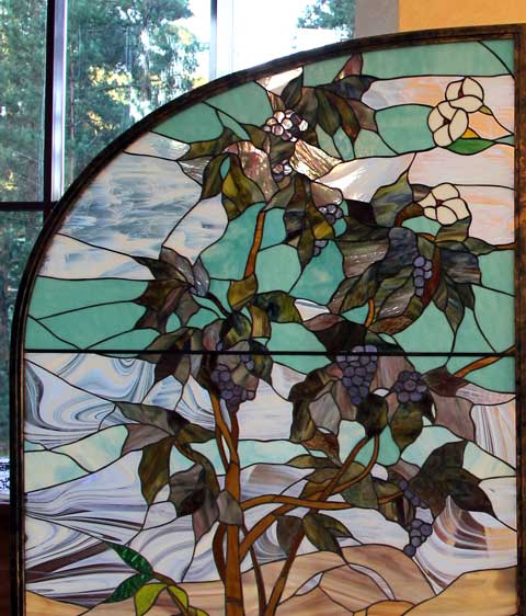 Витраж: Апельсиновое дерево Техника: Тифани Материал: Стекло. Автор: Андрей Ананьев